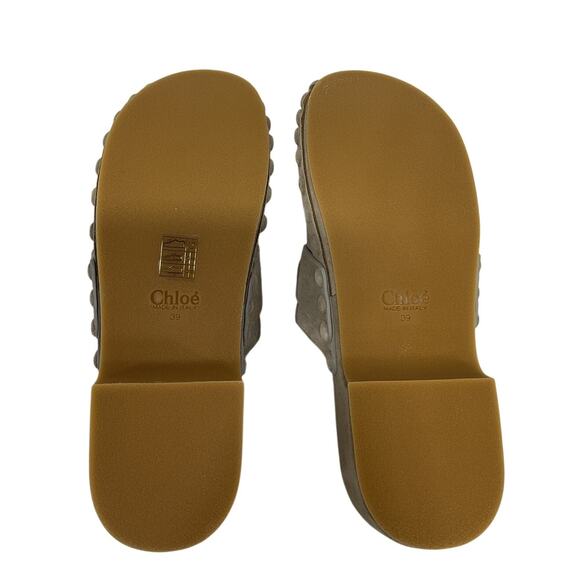 Chloe Suede Dark Greige Joy Clogs Size 39 EU / US 9 NWT - Picture 5 of 5